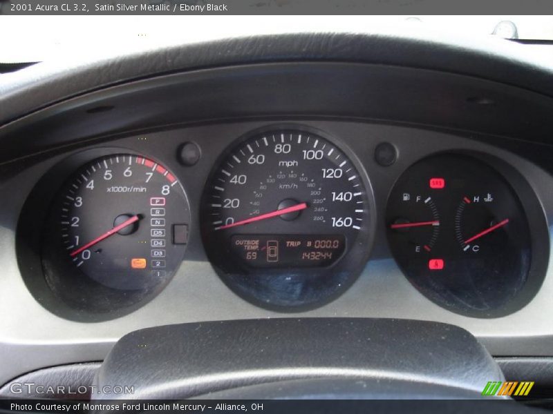 Satin Silver Metallic / Ebony Black 2001 Acura CL 3.2