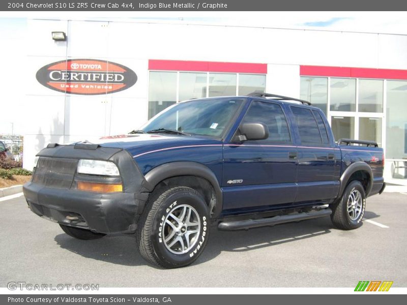 Indigo Blue Metallic / Graphite 2004 Chevrolet S10 LS ZR5 Crew Cab 4x4