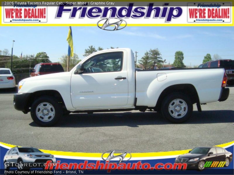 Super White / Graphite Gray 2006 Toyota Tacoma Regular Cab