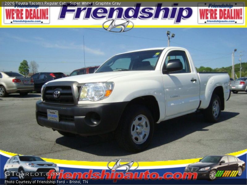 Super White / Graphite Gray 2006 Toyota Tacoma Regular Cab