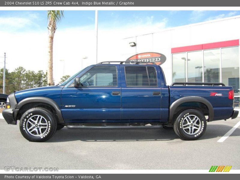 Indigo Blue Metallic / Graphite 2004 Chevrolet S10 LS ZR5 Crew Cab 4x4