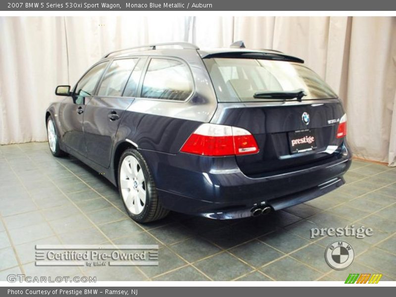 Monaco Blue Metallic / Auburn 2007 BMW 5 Series 530xi Sport Wagon
