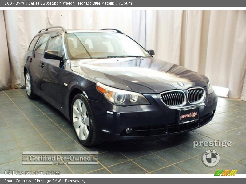 Monaco Blue Metallic / Auburn 2007 BMW 5 Series 530xi Sport Wagon