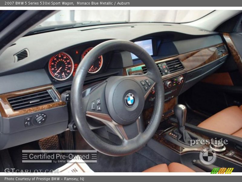 Monaco Blue Metallic / Auburn 2007 BMW 5 Series 530xi Sport Wagon