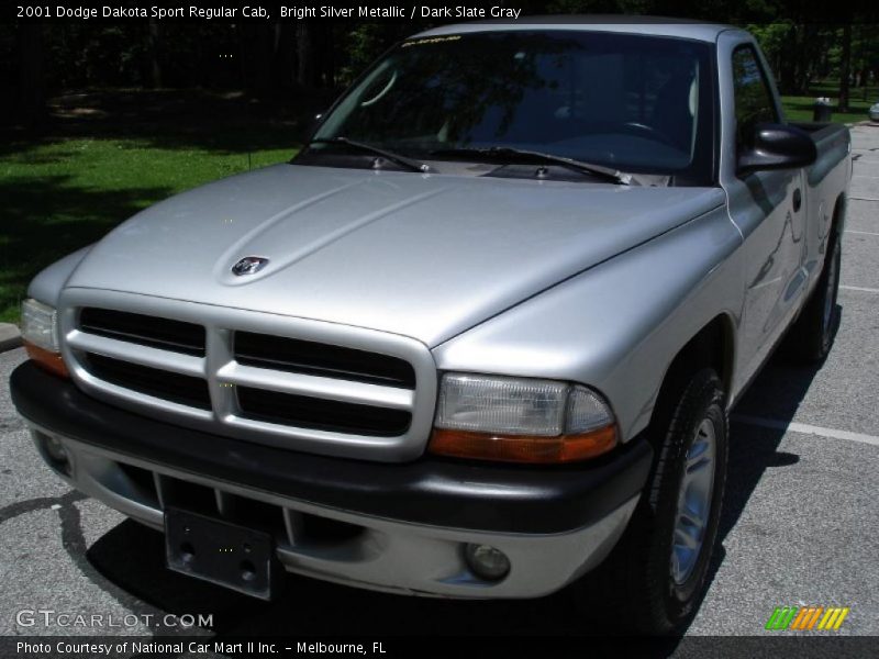 Bright Silver Metallic / Dark Slate Gray 2001 Dodge Dakota Sport Regular Cab