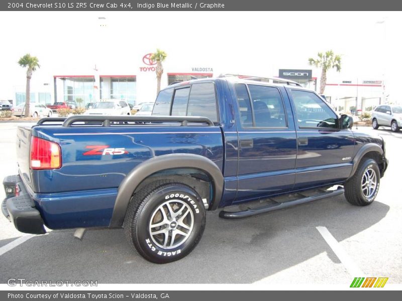 Indigo Blue Metallic / Graphite 2004 Chevrolet S10 LS ZR5 Crew Cab 4x4