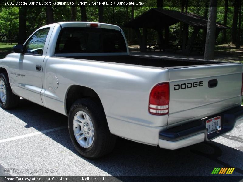 Bright Silver Metallic / Dark Slate Gray 2001 Dodge Dakota Sport Regular Cab
