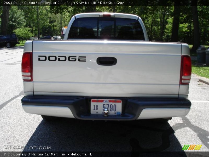 Bright Silver Metallic / Dark Slate Gray 2001 Dodge Dakota Sport Regular Cab