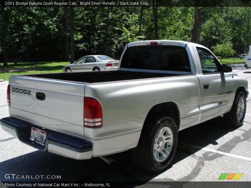 Bright Silver Metallic / Dark Slate Gray 2001 Dodge Dakota Sport Regular Cab