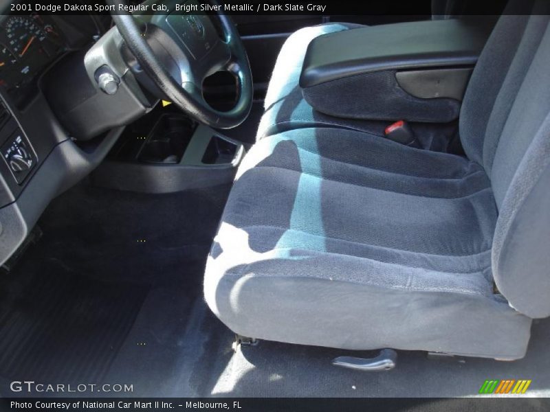 Bright Silver Metallic / Dark Slate Gray 2001 Dodge Dakota Sport Regular Cab