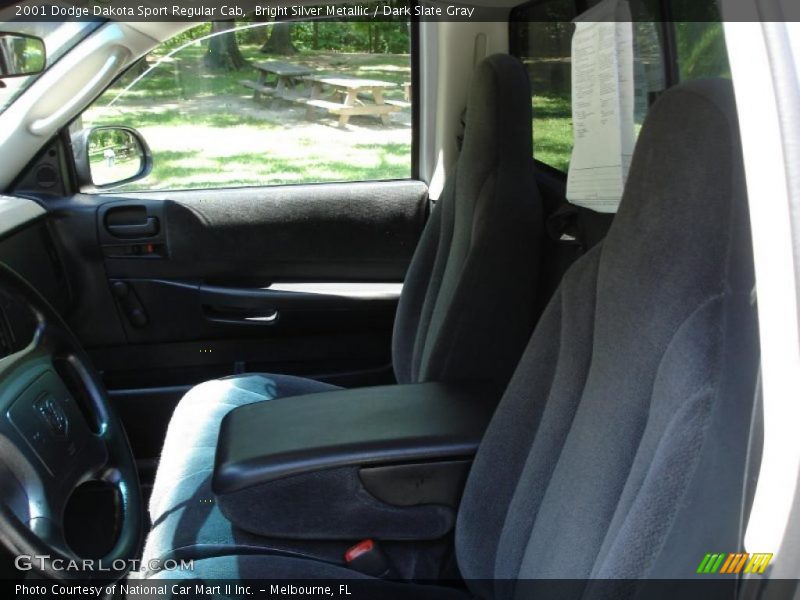 Bright Silver Metallic / Dark Slate Gray 2001 Dodge Dakota Sport Regular Cab