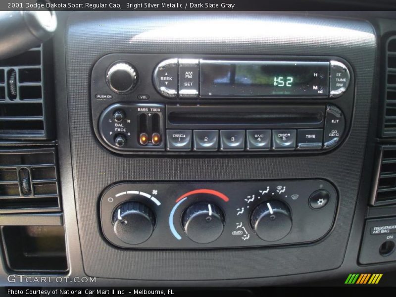 Bright Silver Metallic / Dark Slate Gray 2001 Dodge Dakota Sport Regular Cab