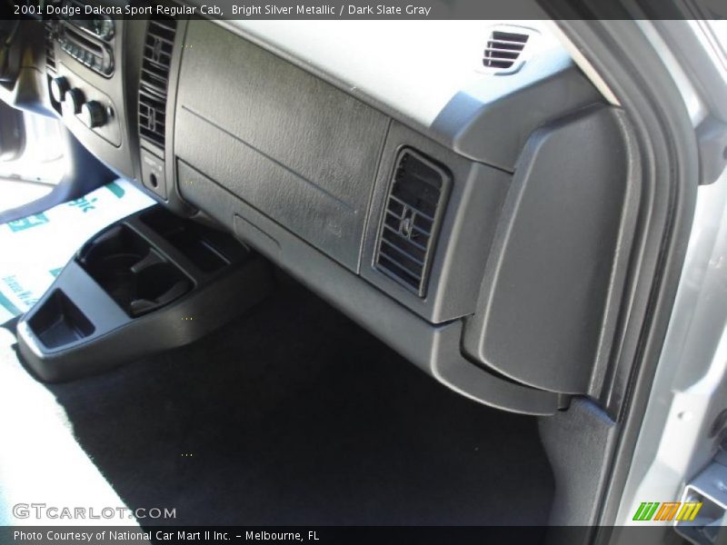 Bright Silver Metallic / Dark Slate Gray 2001 Dodge Dakota Sport Regular Cab
