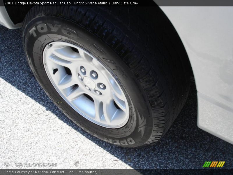 Bright Silver Metallic / Dark Slate Gray 2001 Dodge Dakota Sport Regular Cab