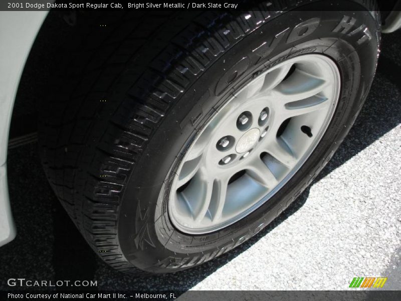 Bright Silver Metallic / Dark Slate Gray 2001 Dodge Dakota Sport Regular Cab