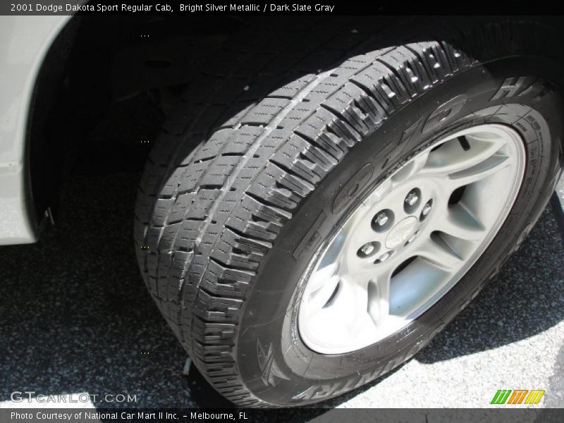 Bright Silver Metallic / Dark Slate Gray 2001 Dodge Dakota Sport Regular Cab