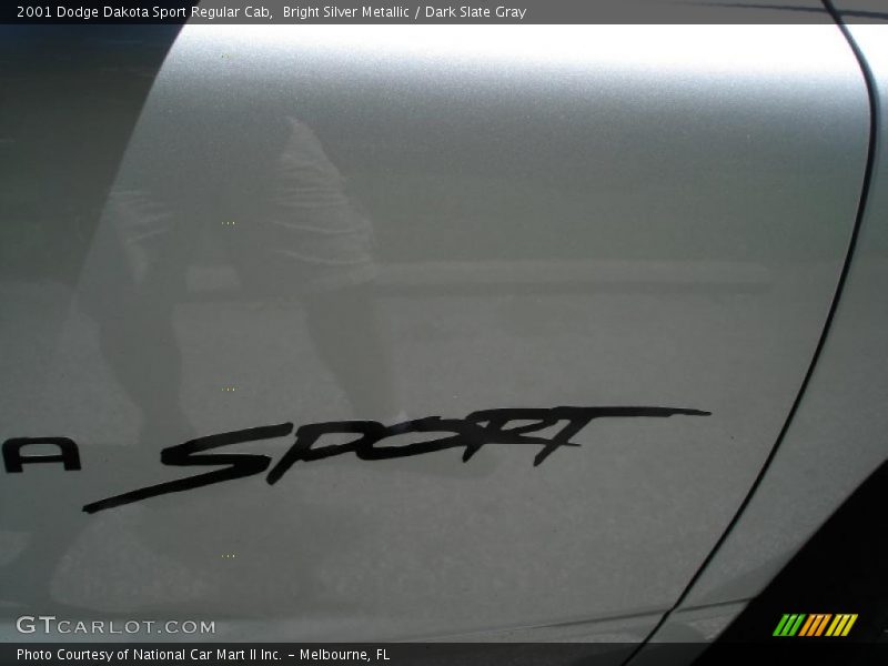 Bright Silver Metallic / Dark Slate Gray 2001 Dodge Dakota Sport Regular Cab