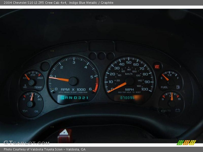 Indigo Blue Metallic / Graphite 2004 Chevrolet S10 LS ZR5 Crew Cab 4x4