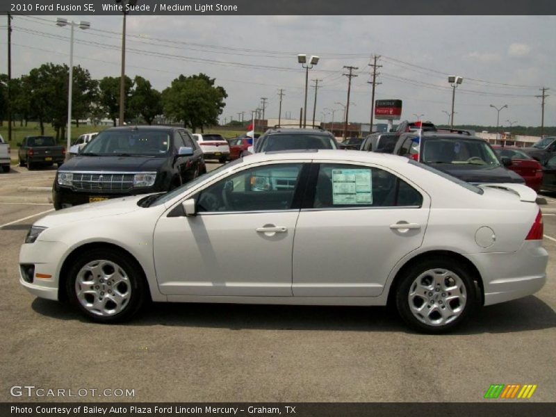 White Suede / Medium Light Stone 2010 Ford Fusion SE