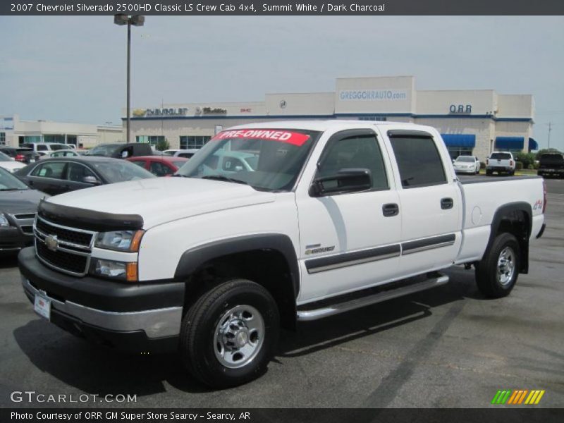 Summit White / Dark Charcoal 2007 Chevrolet Silverado 2500HD Classic LS Crew Cab 4x4