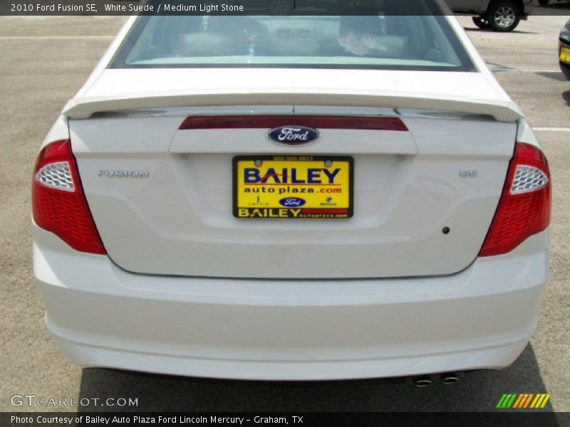 White Suede / Medium Light Stone 2010 Ford Fusion SE