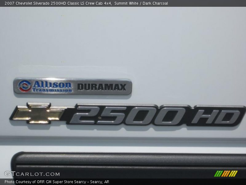 Summit White / Dark Charcoal 2007 Chevrolet Silverado 2500HD Classic LS Crew Cab 4x4
