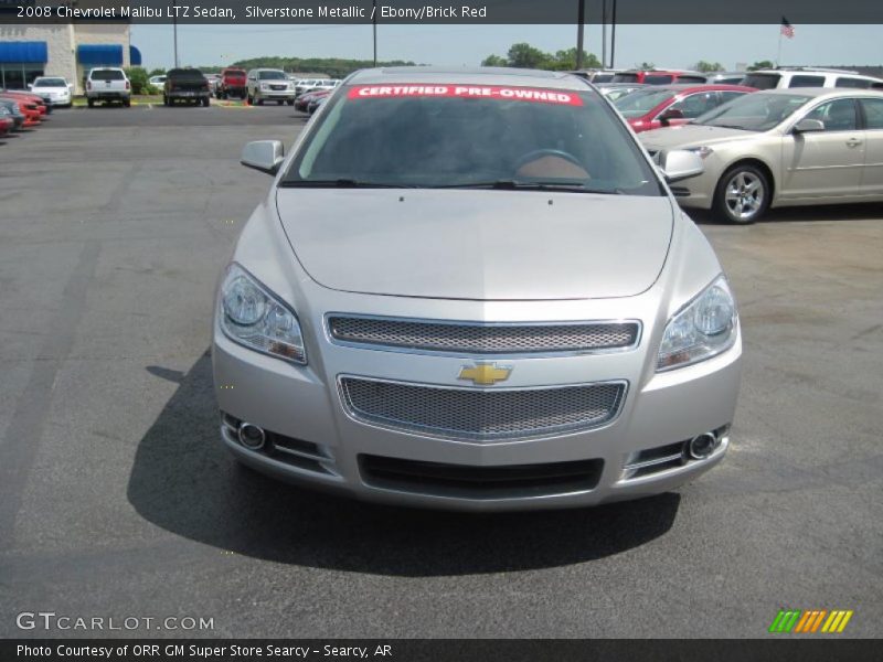 Silverstone Metallic / Ebony/Brick Red 2008 Chevrolet Malibu LTZ Sedan