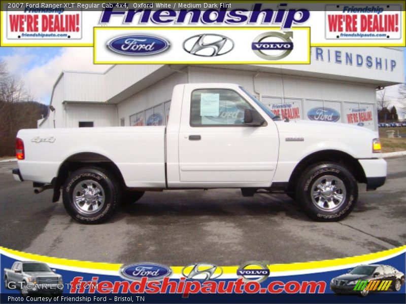 Oxford White / Medium Dark Flint 2007 Ford Ranger XLT Regular Cab 4x4