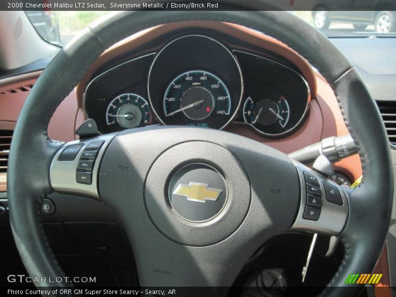 Silverstone Metallic / Ebony/Brick Red 2008 Chevrolet Malibu LTZ Sedan