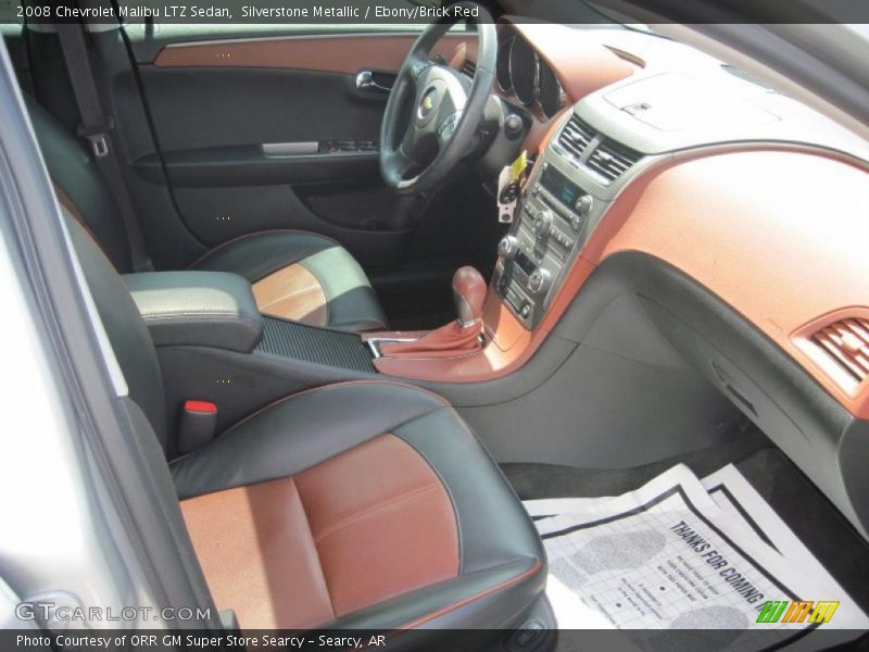 Silverstone Metallic / Ebony/Brick Red 2008 Chevrolet Malibu LTZ Sedan