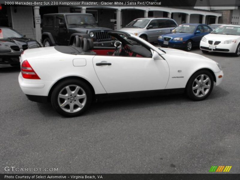 Glacier White / Salsa Red/Charcoal 2000 Mercedes-Benz SLK 230 Kompressor Roadster