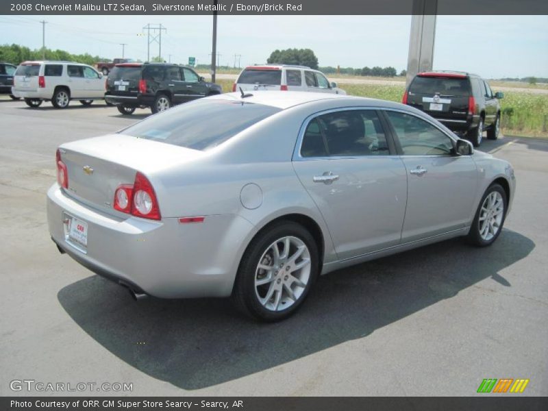 Silverstone Metallic / Ebony/Brick Red 2008 Chevrolet Malibu LTZ Sedan