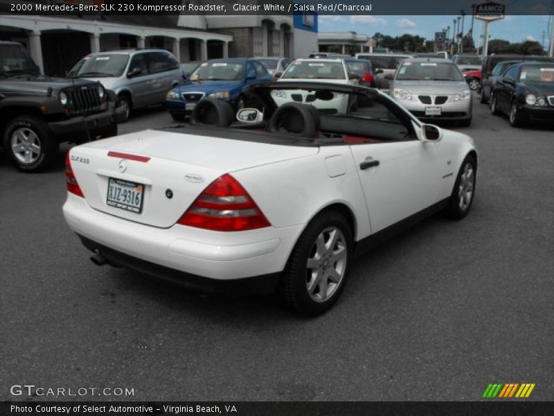 Glacier White / Salsa Red/Charcoal 2000 Mercedes-Benz SLK 230 Kompressor Roadster