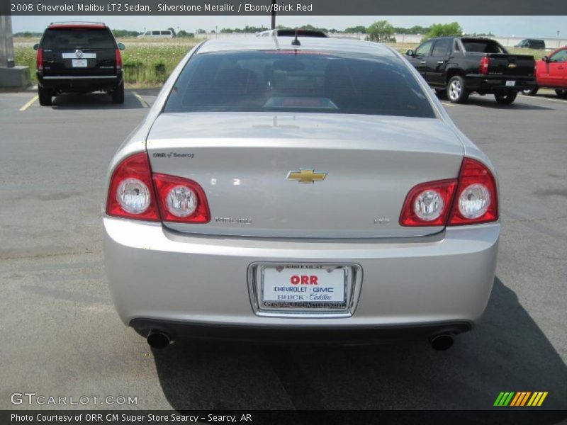Silverstone Metallic / Ebony/Brick Red 2008 Chevrolet Malibu LTZ Sedan