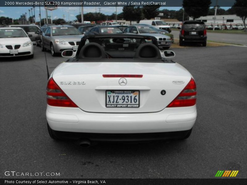 Glacier White / Salsa Red/Charcoal 2000 Mercedes-Benz SLK 230 Kompressor Roadster