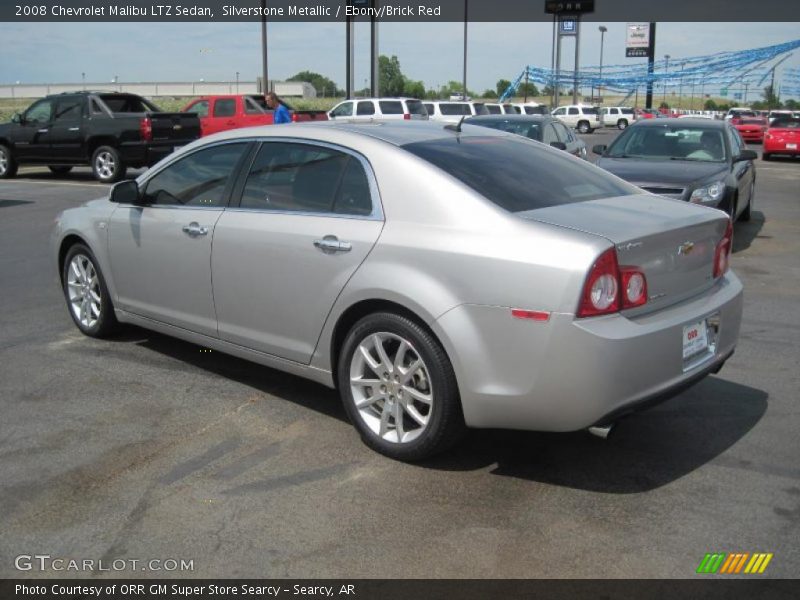 Silverstone Metallic / Ebony/Brick Red 2008 Chevrolet Malibu LTZ Sedan