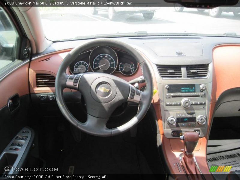 Silverstone Metallic / Ebony/Brick Red 2008 Chevrolet Malibu LTZ Sedan