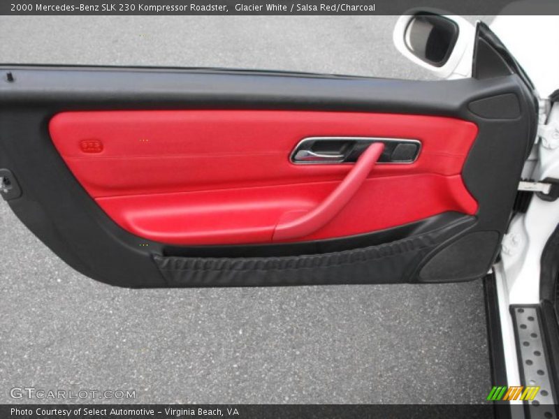 Glacier White / Salsa Red/Charcoal 2000 Mercedes-Benz SLK 230 Kompressor Roadster
