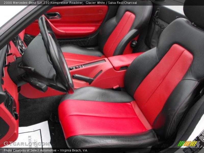 Glacier White / Salsa Red/Charcoal 2000 Mercedes-Benz SLK 230 Kompressor Roadster