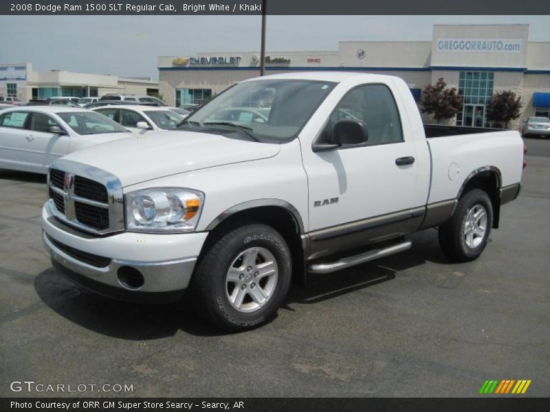 Bright White / Khaki 2008 Dodge Ram 1500 SLT Regular Cab