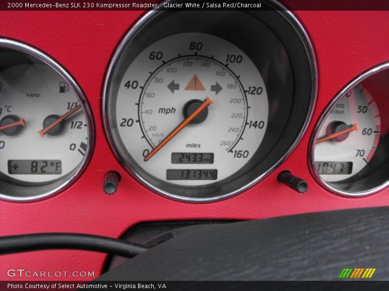 Glacier White / Salsa Red/Charcoal 2000 Mercedes-Benz SLK 230 Kompressor Roadster