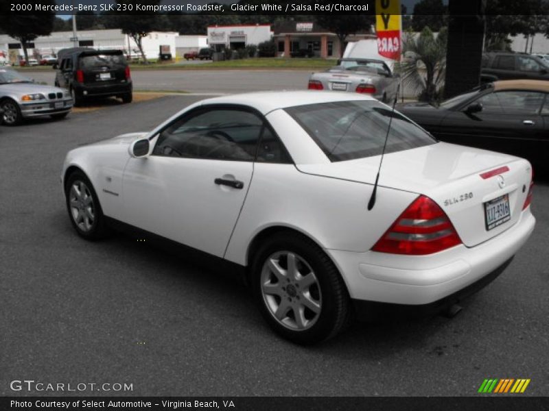 Glacier White / Salsa Red/Charcoal 2000 Mercedes-Benz SLK 230 Kompressor Roadster