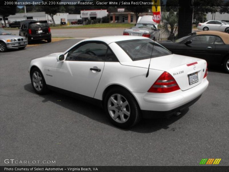 Glacier White / Salsa Red/Charcoal 2000 Mercedes-Benz SLK 230 Kompressor Roadster