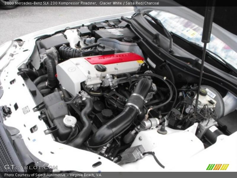 Glacier White / Salsa Red/Charcoal 2000 Mercedes-Benz SLK 230 Kompressor Roadster