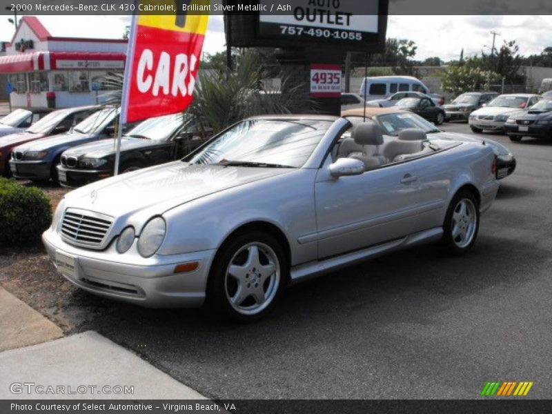 Brilliant Silver Metallic / Ash 2000 Mercedes-Benz CLK 430 Cabriolet