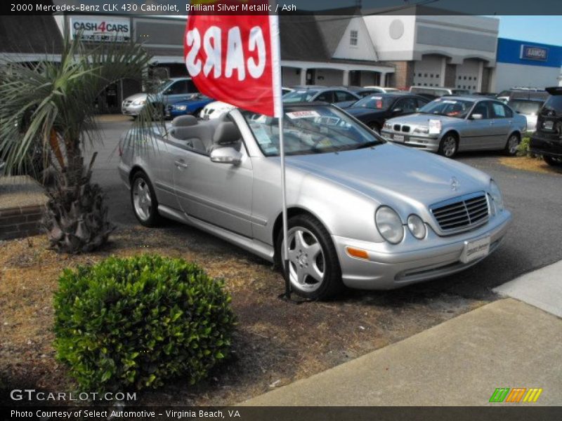 Brilliant Silver Metallic / Ash 2000 Mercedes-Benz CLK 430 Cabriolet