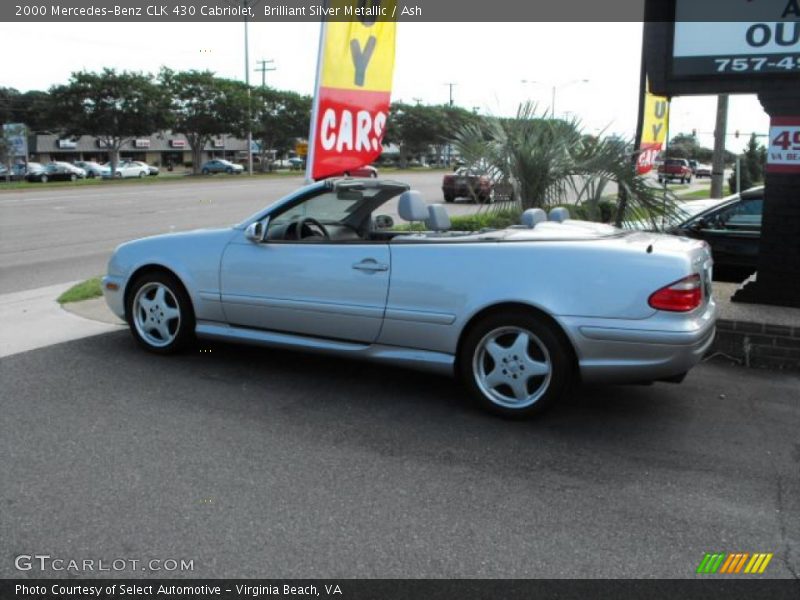Brilliant Silver Metallic / Ash 2000 Mercedes-Benz CLK 430 Cabriolet