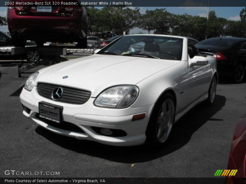 Alabaster White / Marlin Blue 2002 Mercedes-Benz SLK 320 Roadster