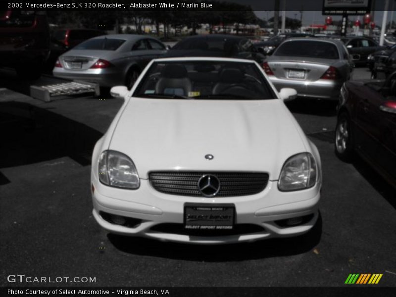 Alabaster White / Marlin Blue 2002 Mercedes-Benz SLK 320 Roadster