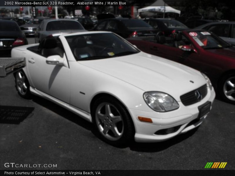 Alabaster White / Marlin Blue 2002 Mercedes-Benz SLK 320 Roadster